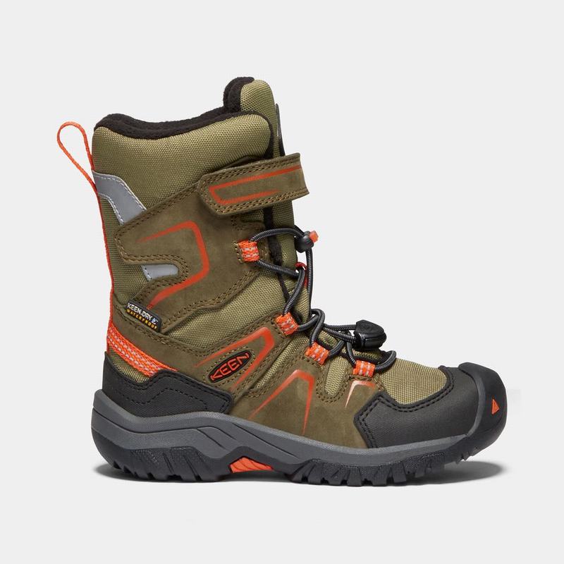 Keen Levo Waterproof Kışlık - Çocuk Kar Botu - Zeytin Yeşili/Siyah - Türkiye (528639TZG)